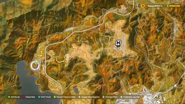 Find the stadium on the map