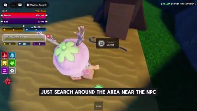 Grab the first Crowbar by the tree
