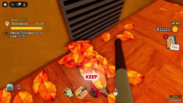 Farm until you can afford the Leaf Blower