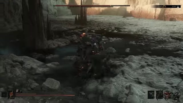 Drop down to the mini-boss