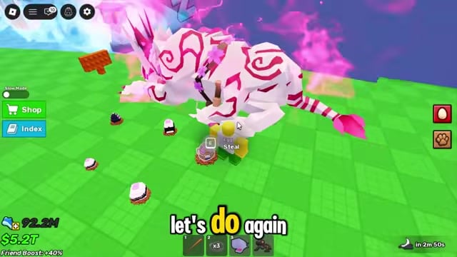 Steal the egg and stick it to the wall