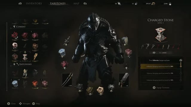Grab the resource and push through the cave