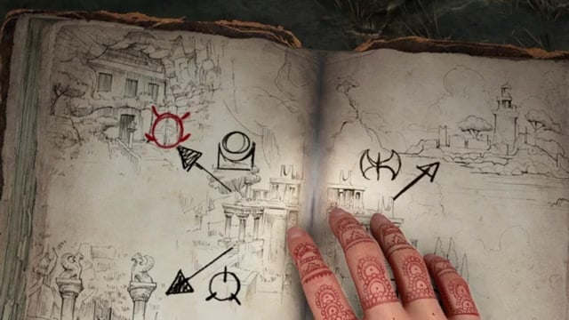 Dial the insect-like red symbol