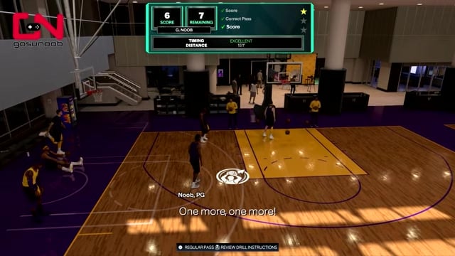 Step fully inside the shooting circle