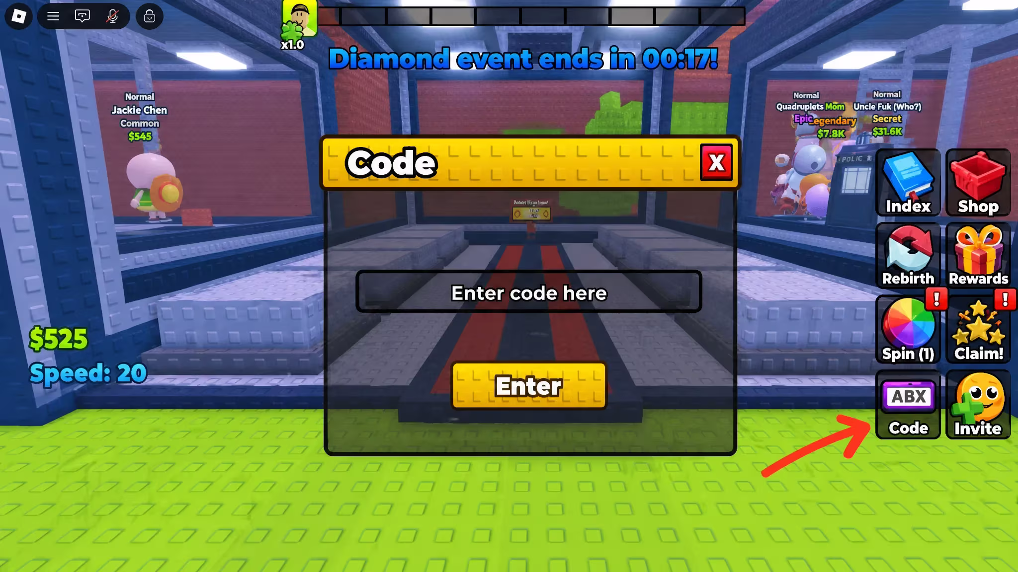 Codes redemption box in Be A Hair?