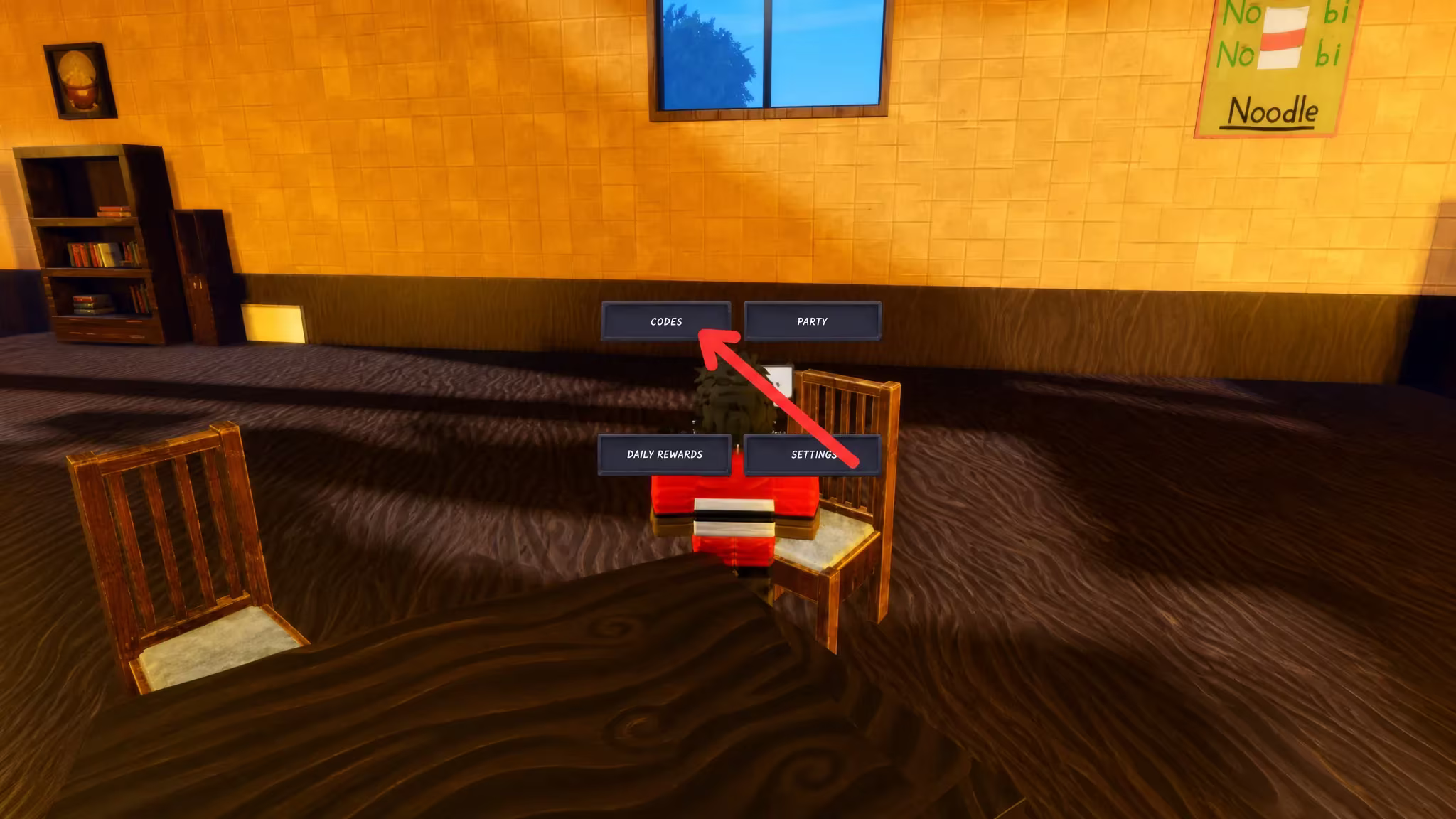 Code text field with a code being typed before redeeming in Ninja Time