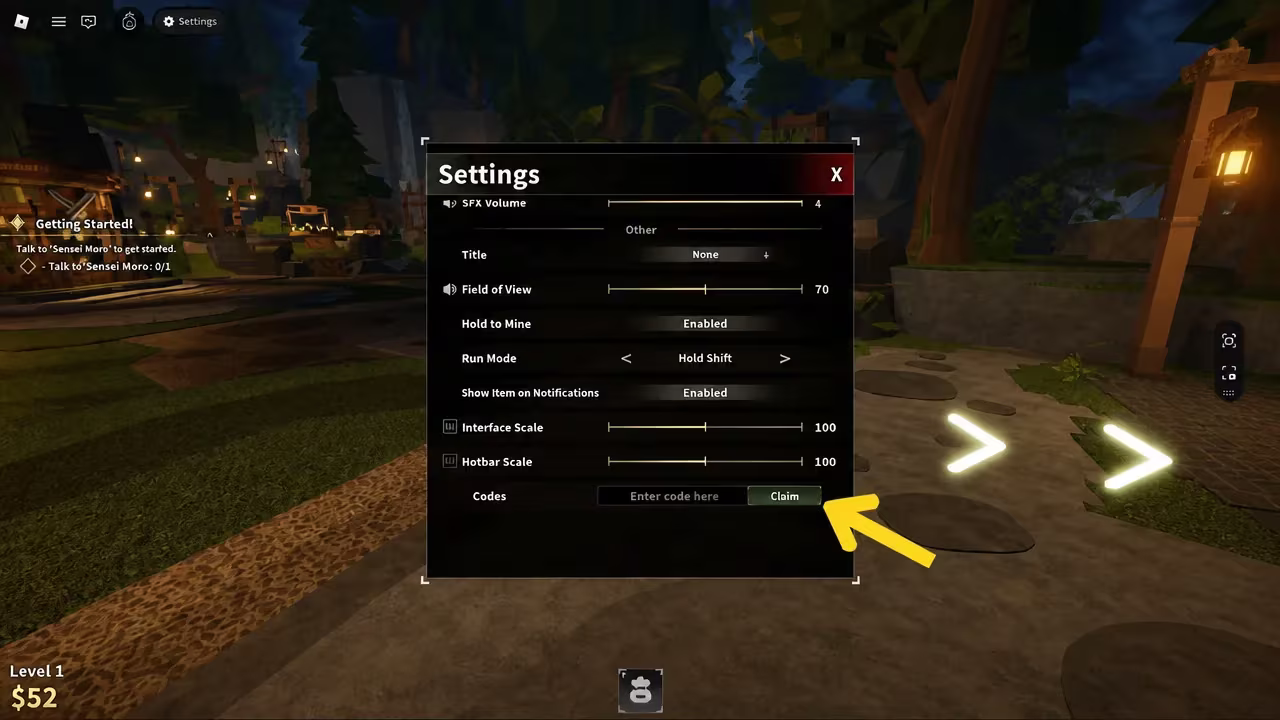 The Forge Codes redemption
