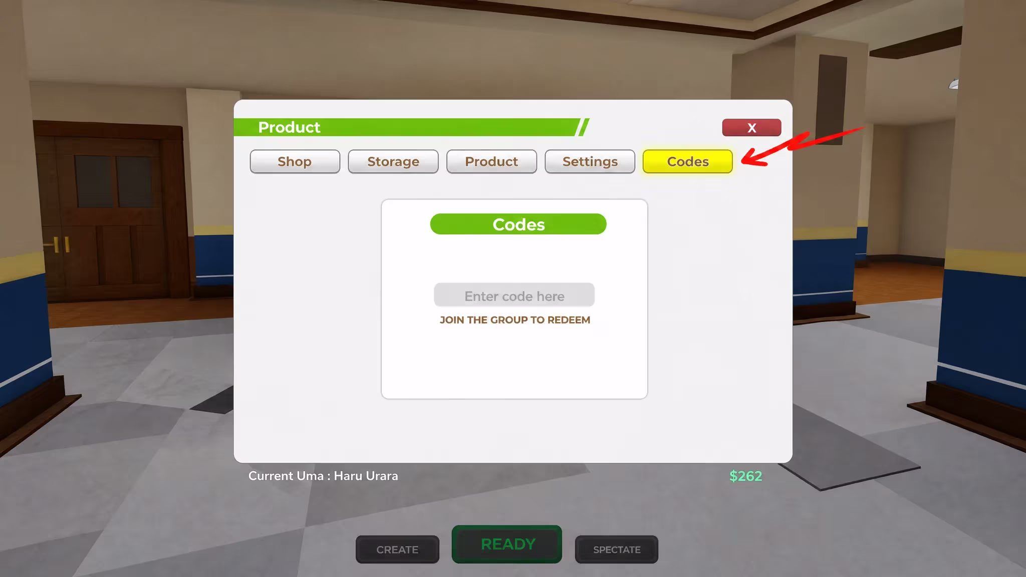 Uma Racing codes