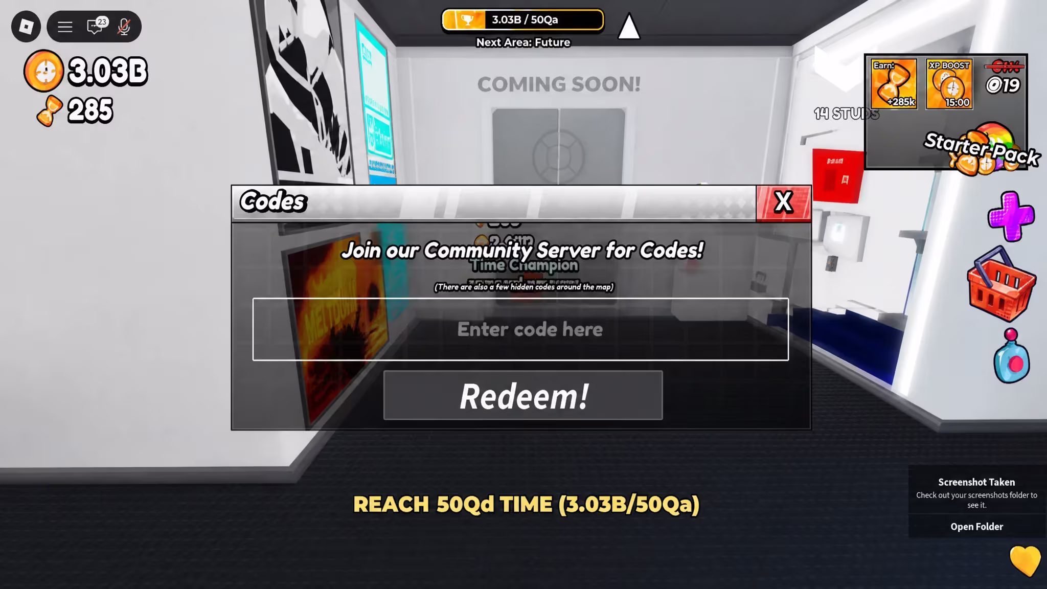 Code redemption box