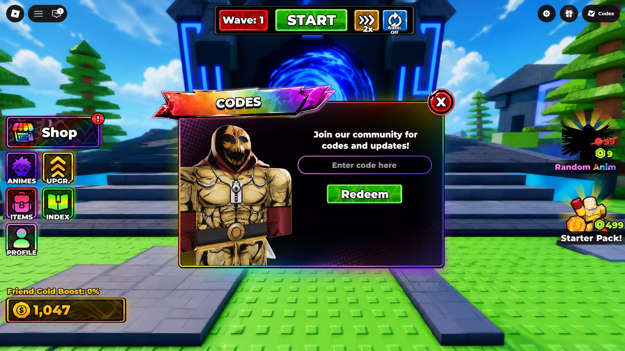 How to redeem Roll Anime to Fight codes