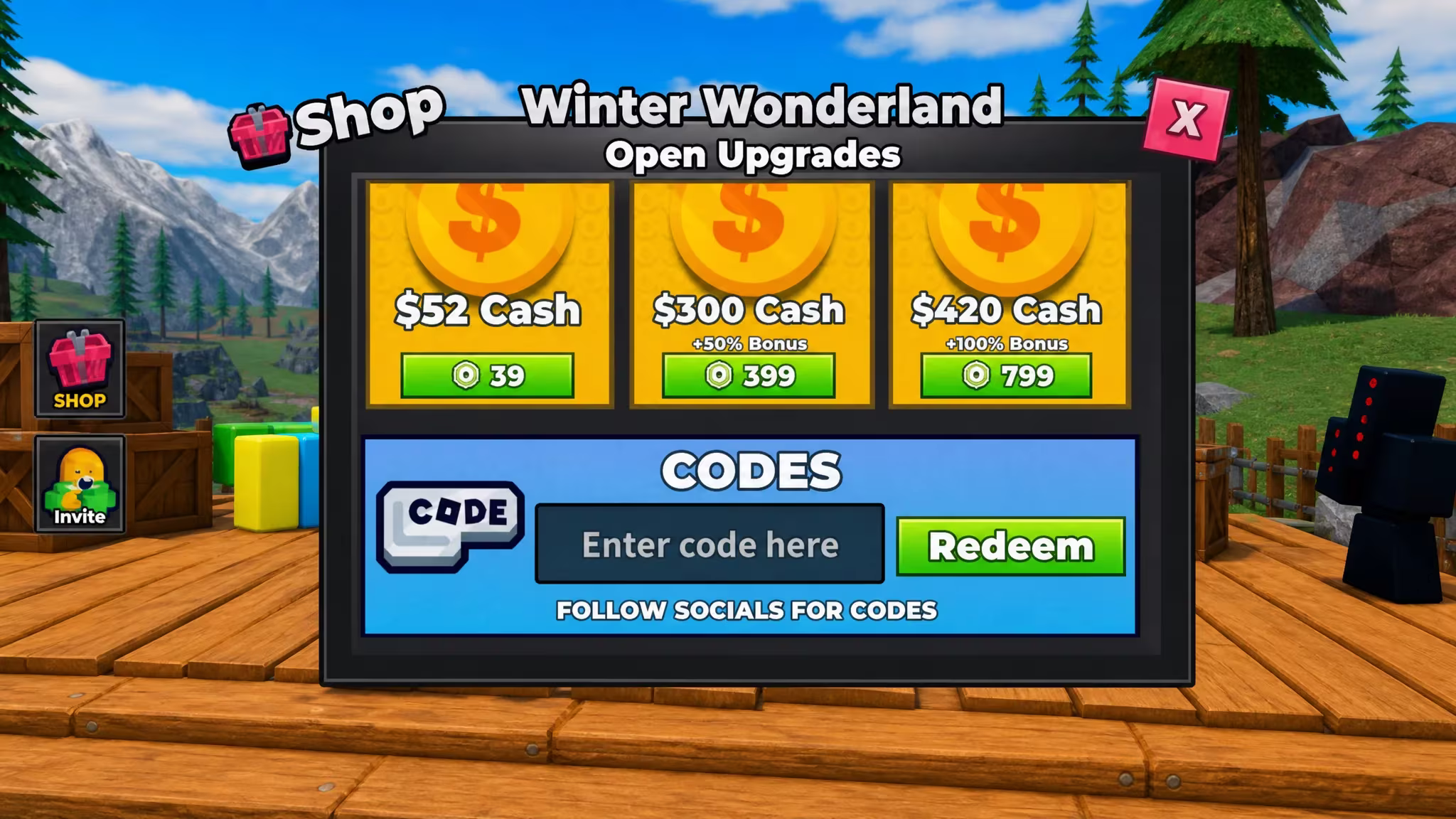 Redeeming Roll to Defend codes on Roblox