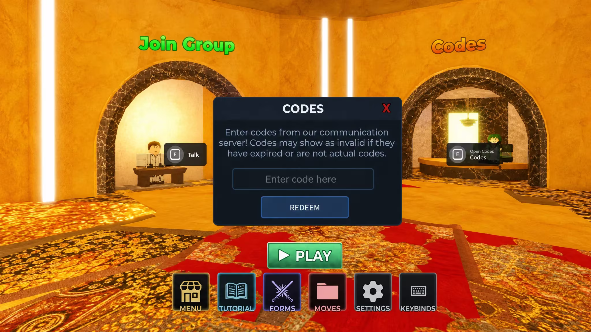 How to Redeem Codes in Saber Unbound