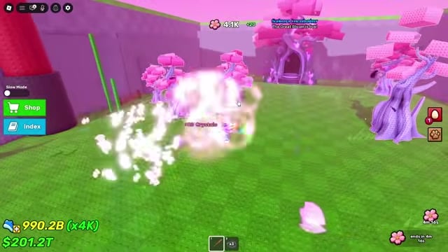 Refill crystals during the Great Bloom