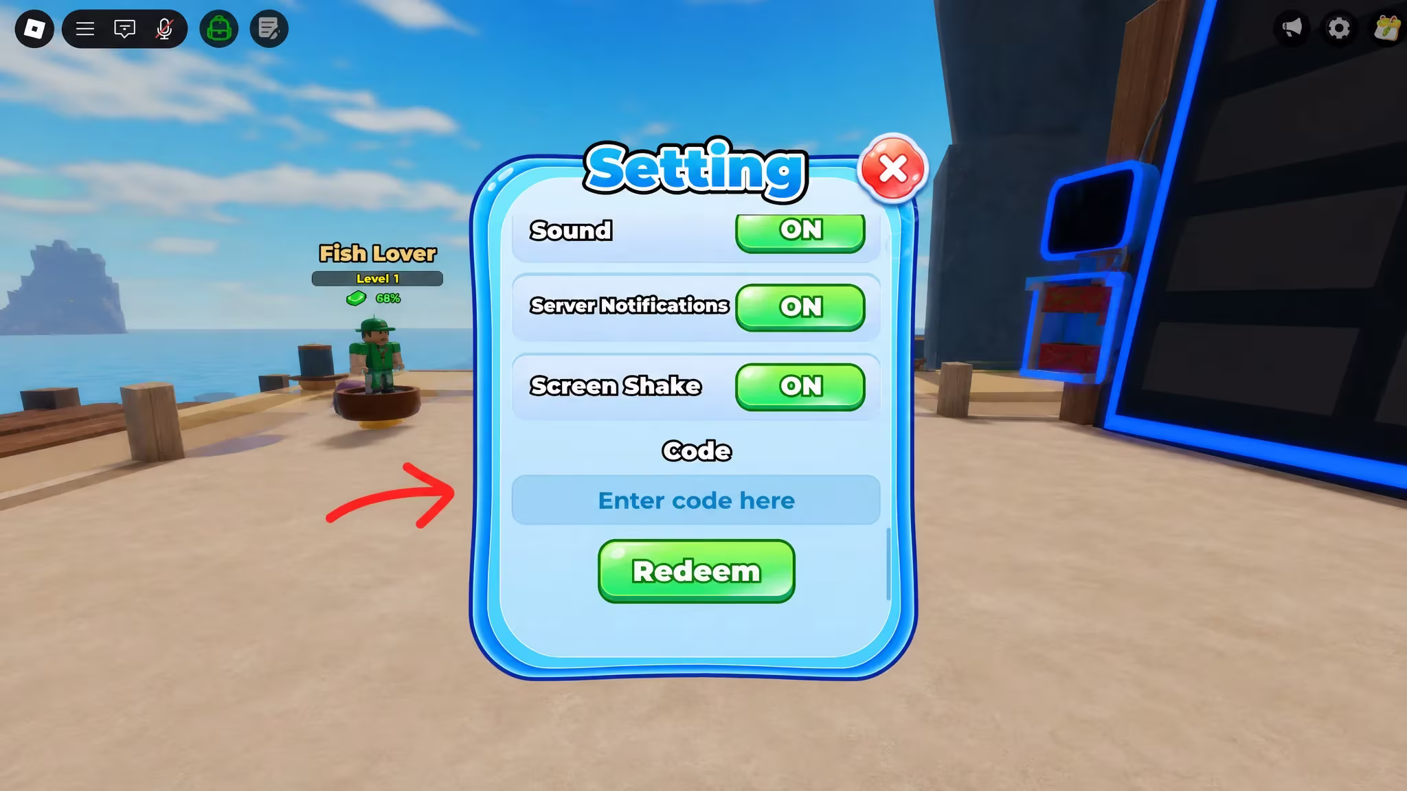 How to Redeem Codes in Scale Slimy Fish