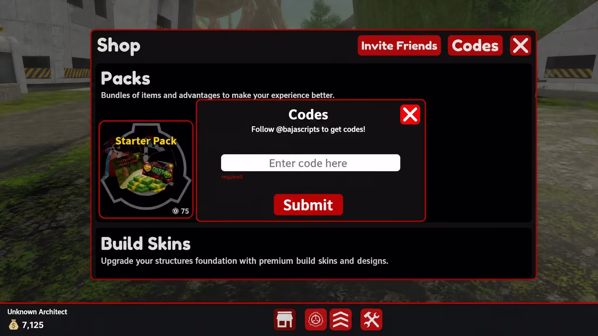 How to redeem SCP Architect X codes