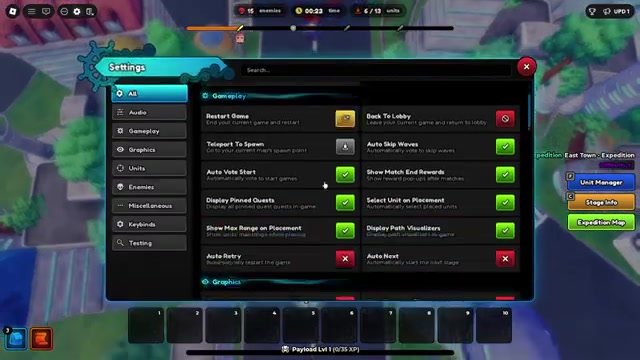 Open settings