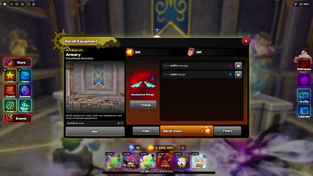 Filter for Mythic equipment