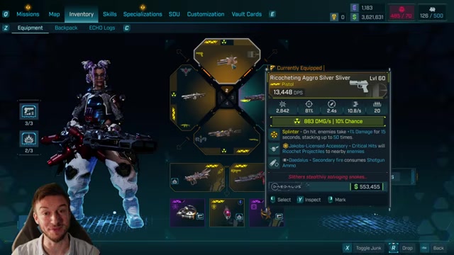 Divided Glow weapon card used for the radiation damage combo.