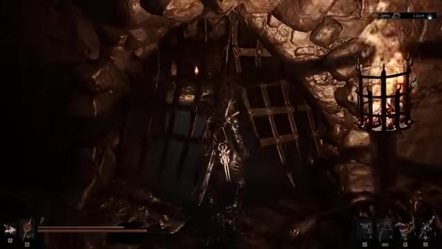 Pass through the broken grate