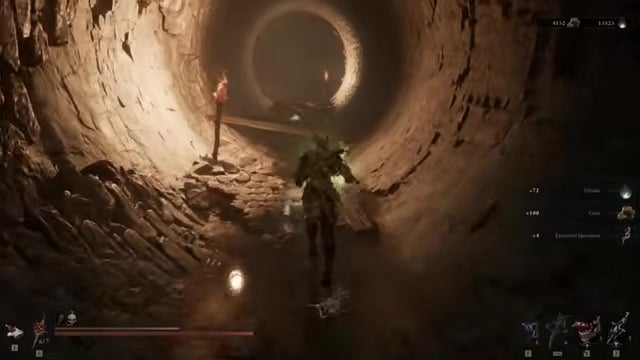 Drop into the sewer pipes
