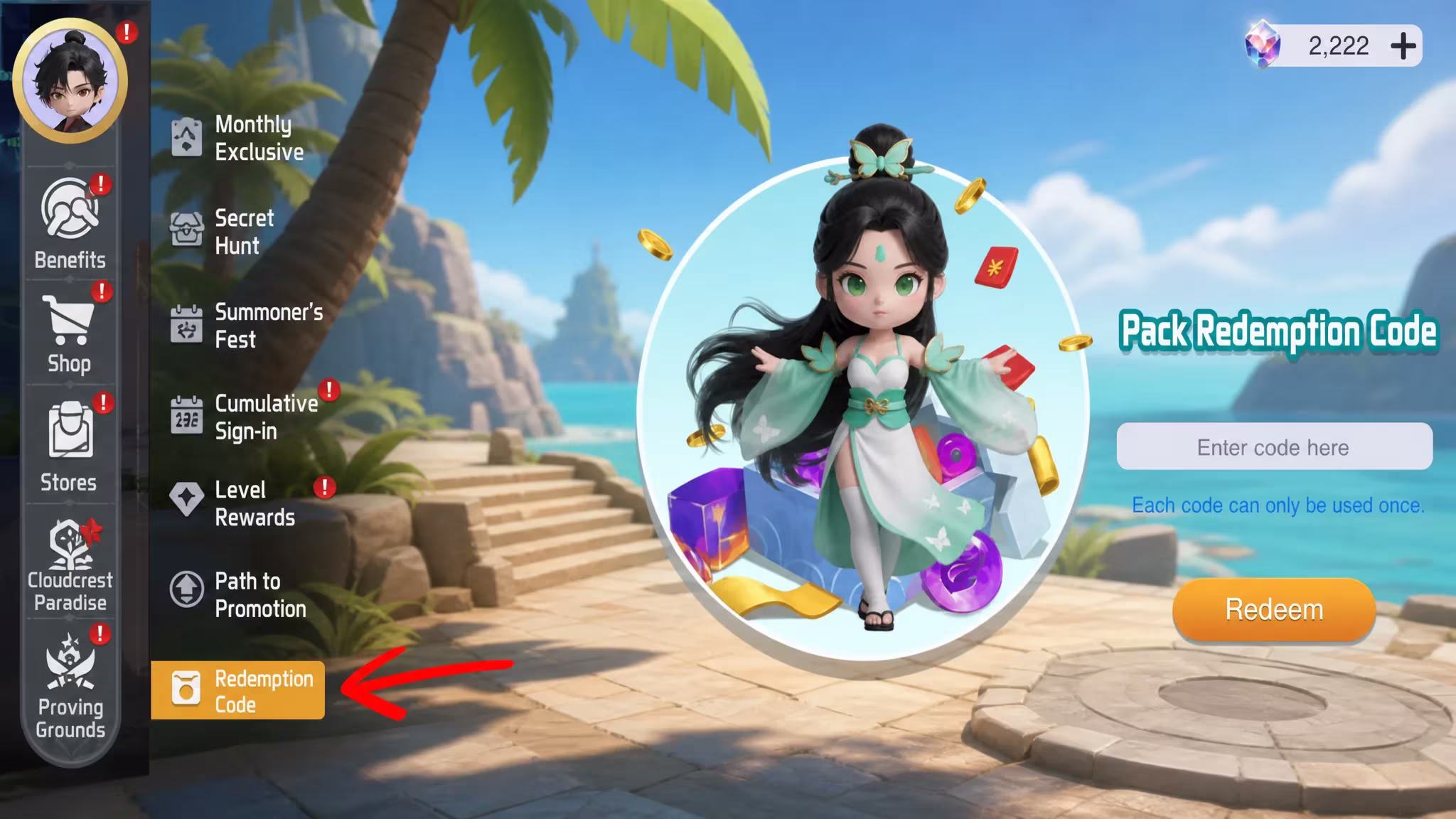 How to redeem codes in Spirits Summoners