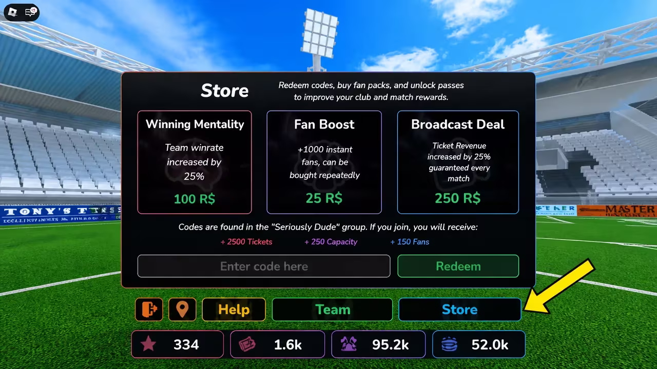 How To Redeem Stadium Simulator 2 Codes