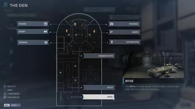 Open the Den map to find it