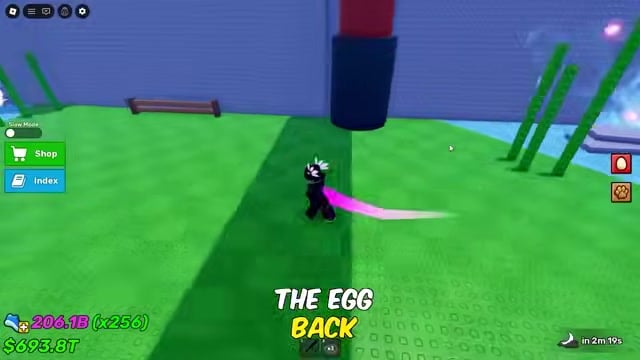 Face a wall and drop it