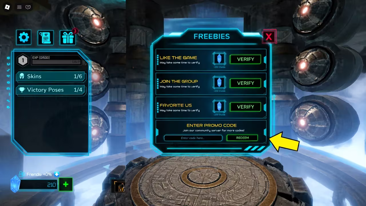 How to Redeem Codes in Steel Crossfire