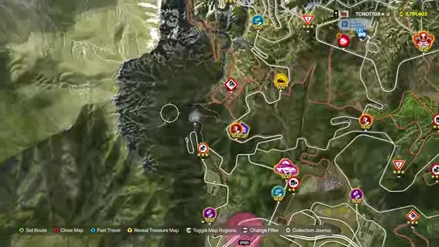 Follow the top dotted road