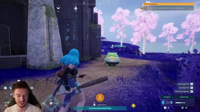 Use leap stance to gain height