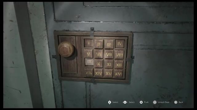 Enter I, IV, IX, and XVI at the cutting area lock