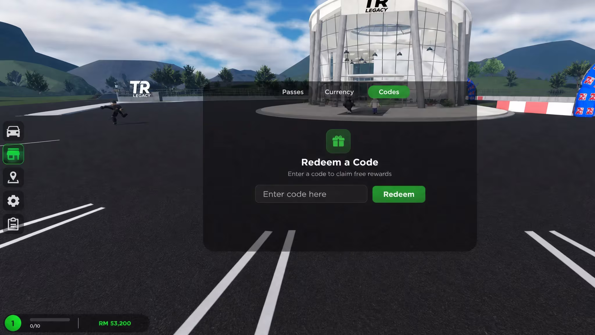 How to redeem TR Legacy codes in the Roblox game