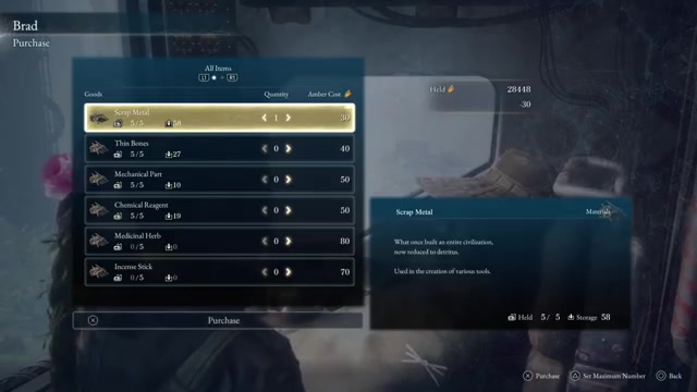 Set the quantity