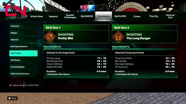 Open the Options menu