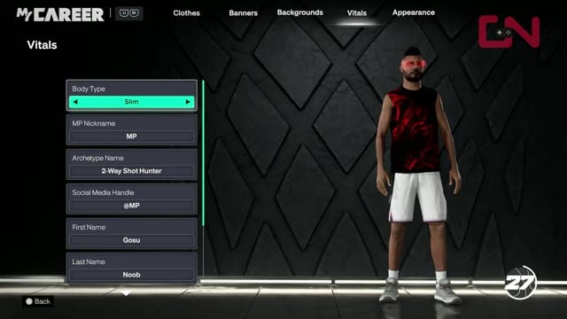 Equip the unlocked Body Type