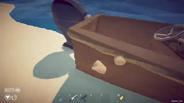 Left-click to shove the hull