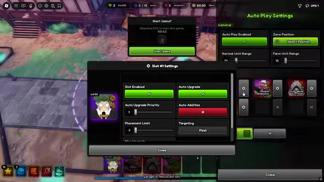 Set placement and upgrade caps