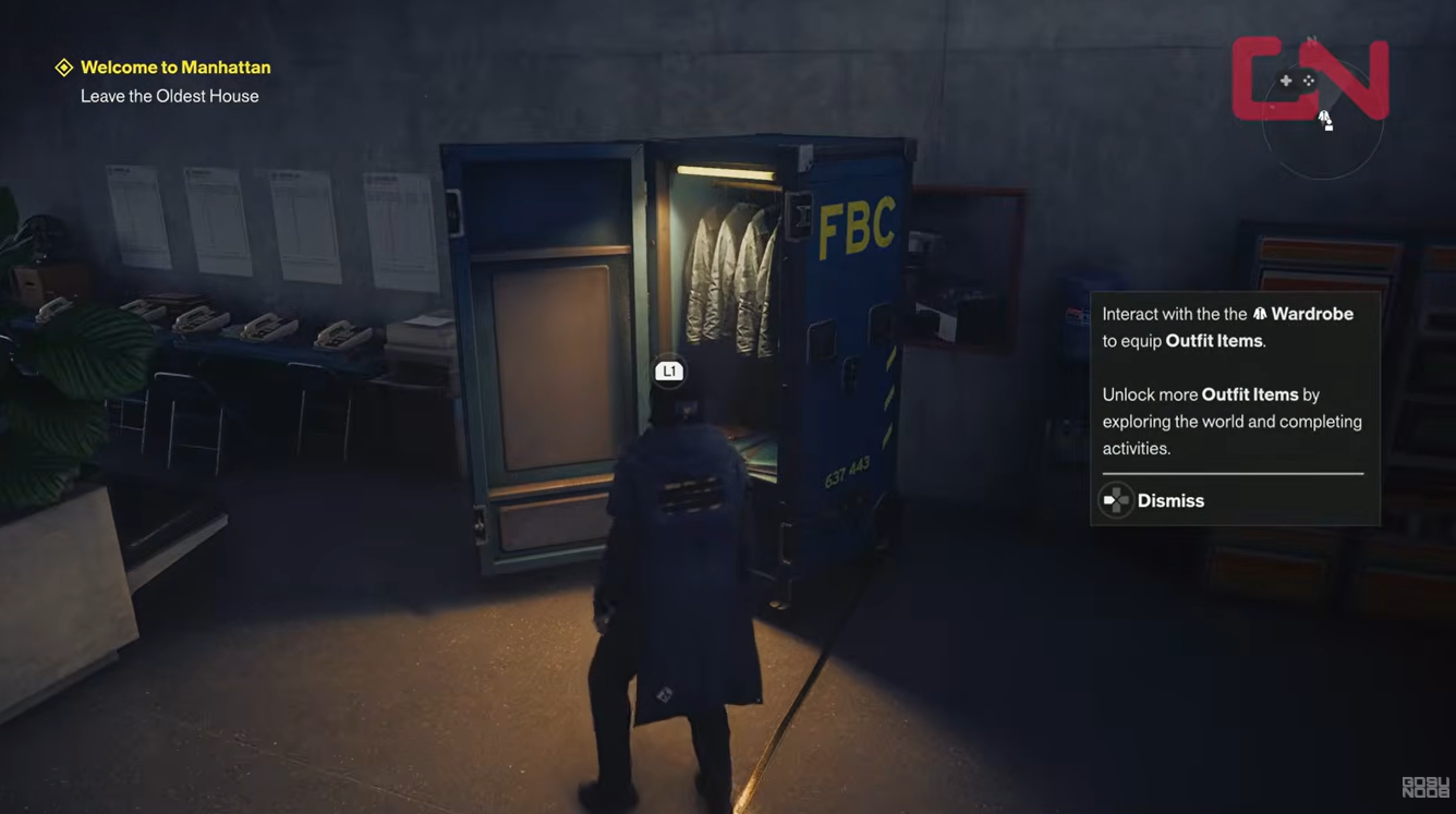 Interact with the FBC wardrobe in Control Resonant / YouTube - GosuNoob