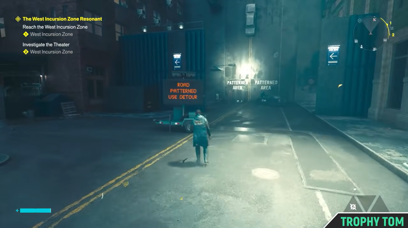 Find the “Road Patterned – Use Detour” barricade / YouTube – Trophy Tom