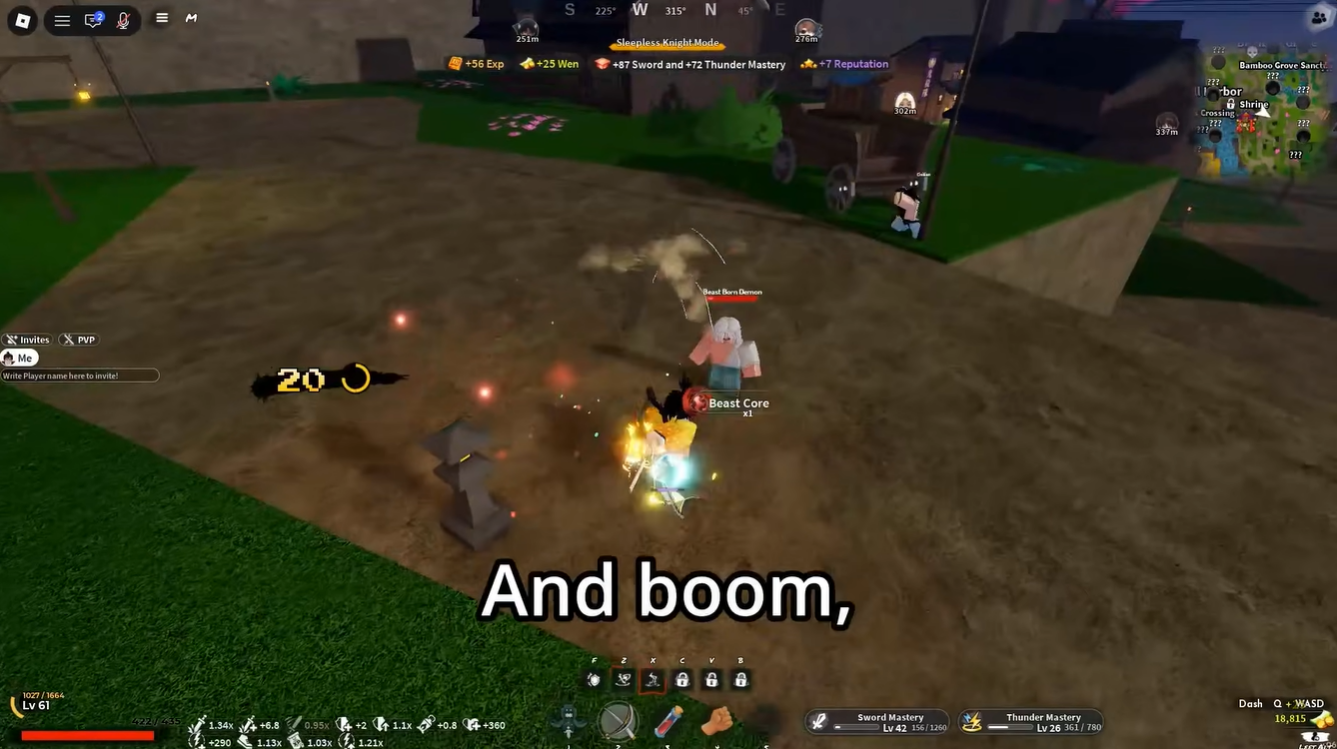Collect Beast Cores / YouTube - Fungzy
