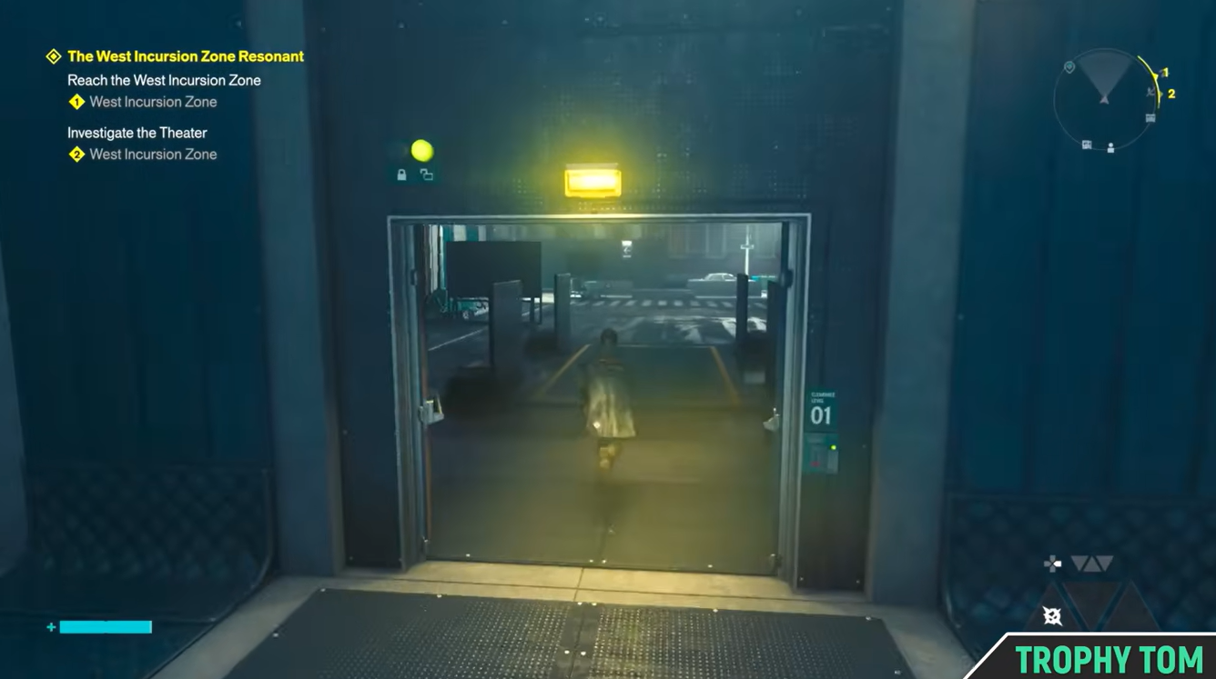 Pass through the security doors / YouTube – Trophy Tom