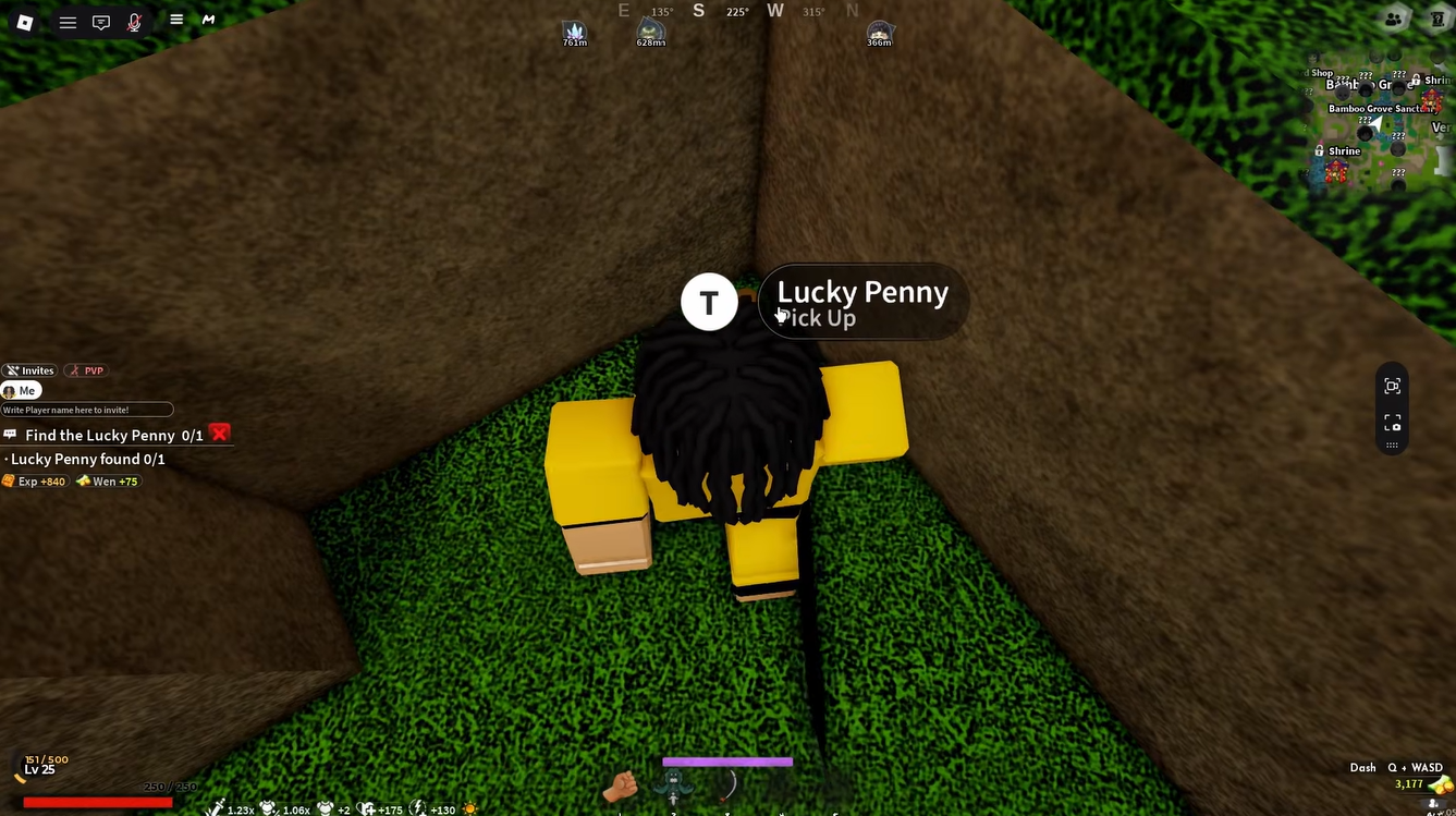 Return the lost lucky penny in Project Slayers 2 / YouTube - Tsk TBoy