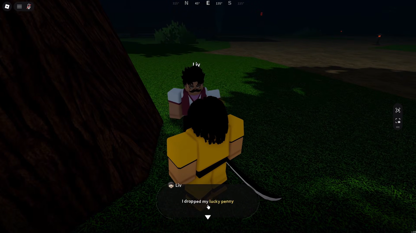 Reach the Lucky Penny NPC in Project Slayers 2 / YouTube - Tsk TBoy