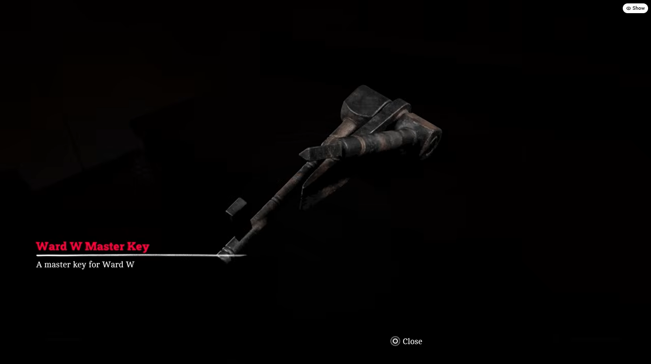 Ward W Master Key in Silent Hill Townfall / YouTube - Perfect Paradox