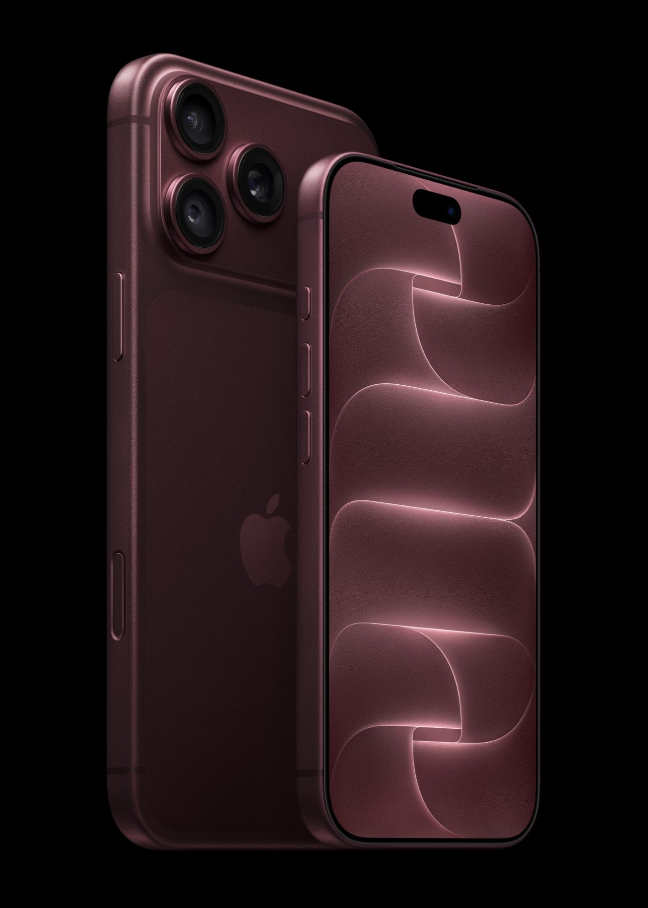 iPhone 18 Pro in Burgundy, front and back