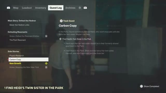 Track the search