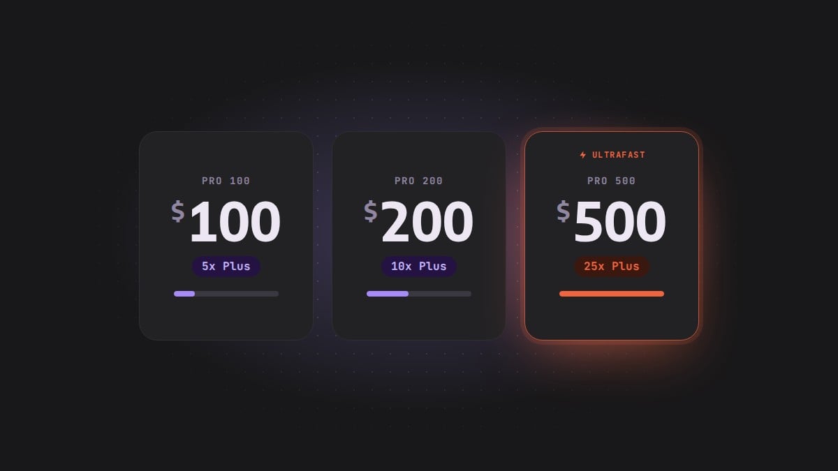 ChatGPT Pro 100, Pro 200 and Pro 500 monthly prices: $100, $200 and $500