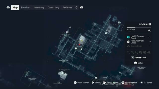Arish's location on the Central map