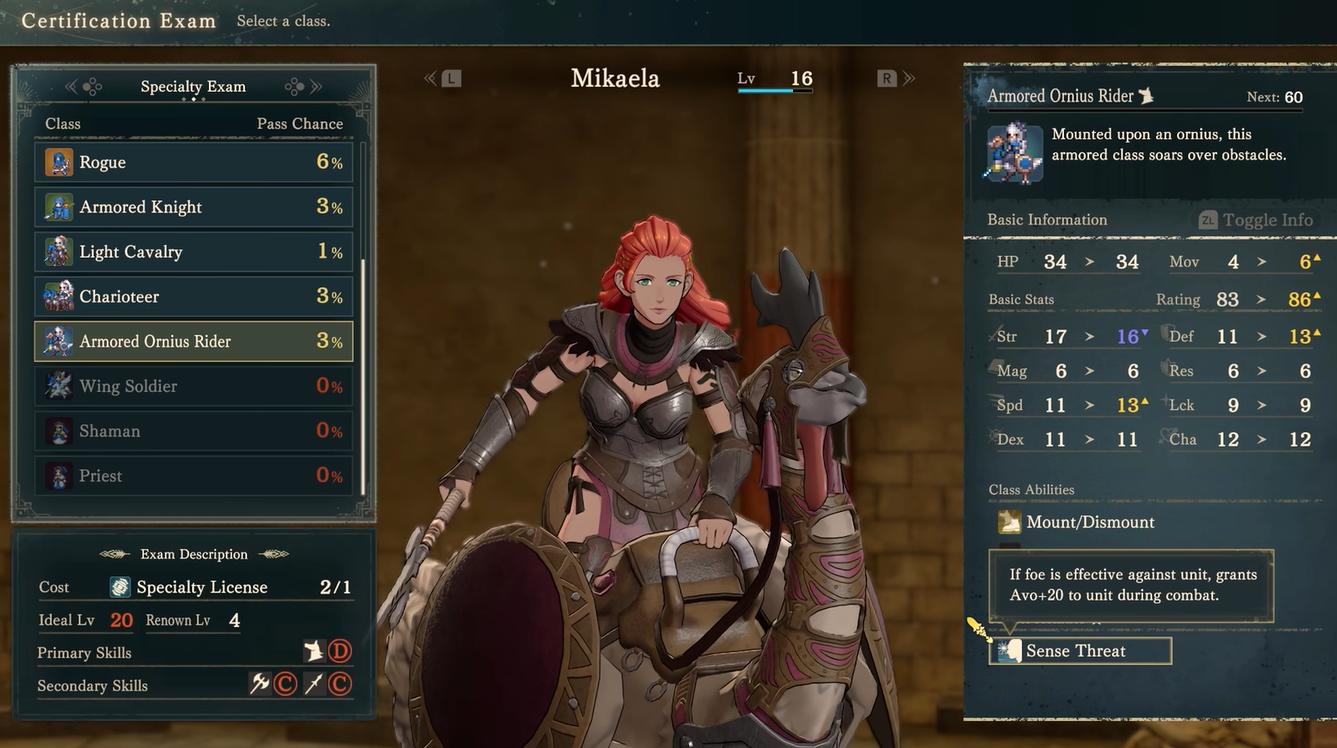 Sense threat skill in Fire Emblem Fortune's Weave / YouTube - Varsona